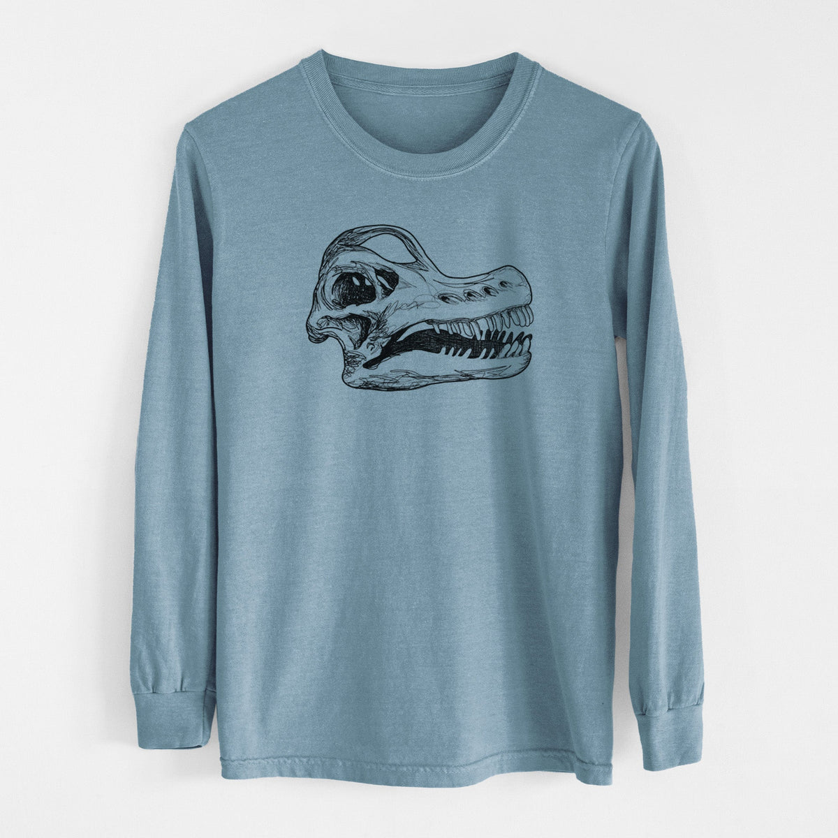 Brachiosaurus Skull - Men's Heavyweight 100% Cotton Long Sleeve