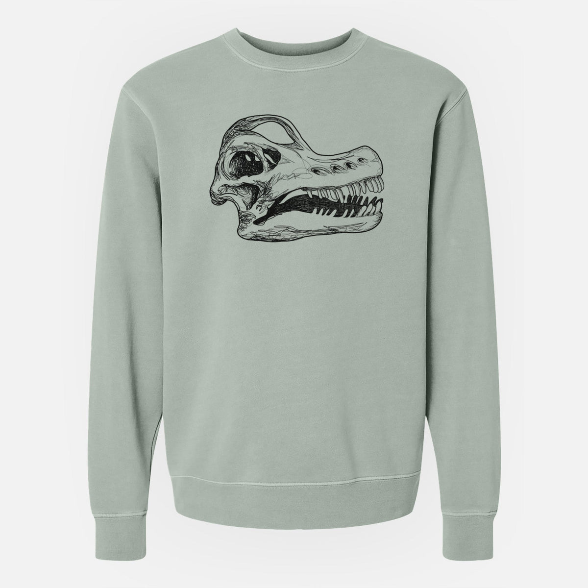 Brachiosaurus Skull - Unisex Pigment Dyed Crew Sweatshirt