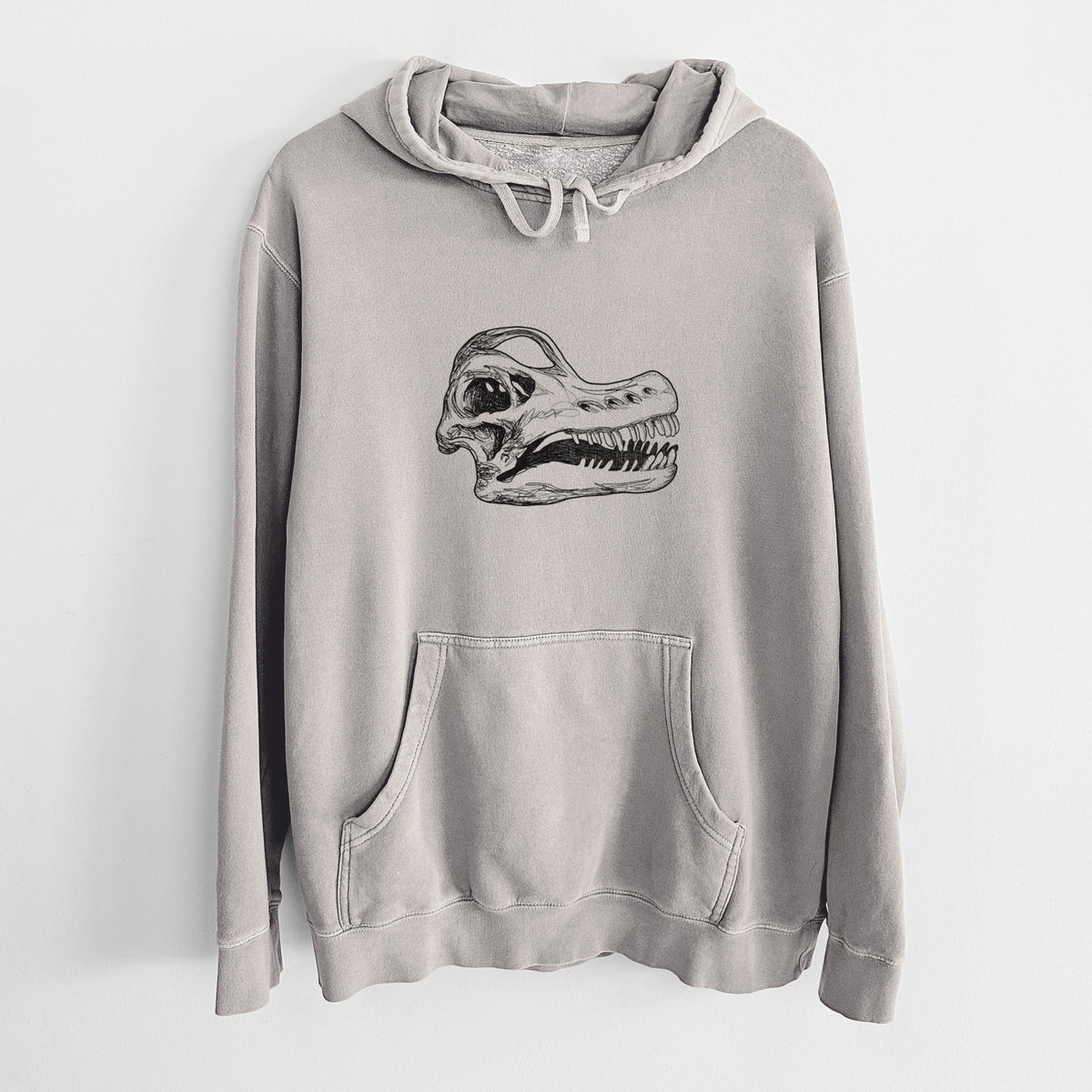 Brachiosaurus Skull - Unisex Pigment Dyed Hoodie