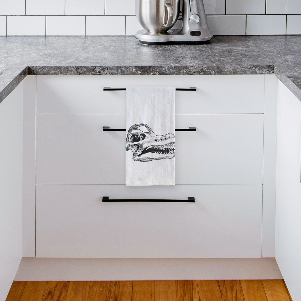 Brachiosaurus Skull Tea Towel