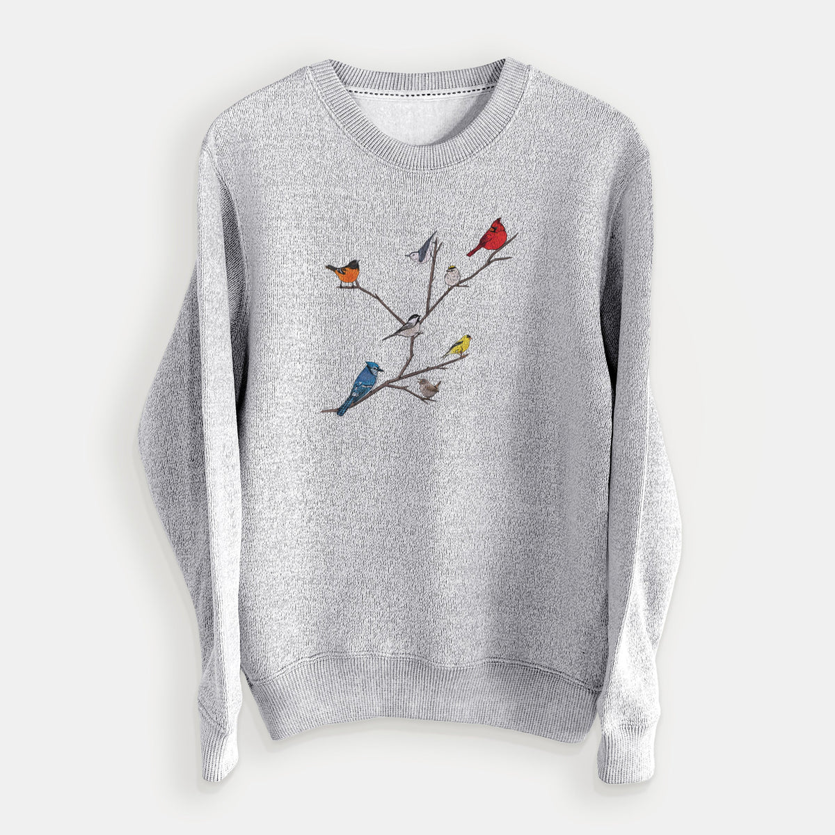 Backyard Birds Gathering - Knit Sweatshirt