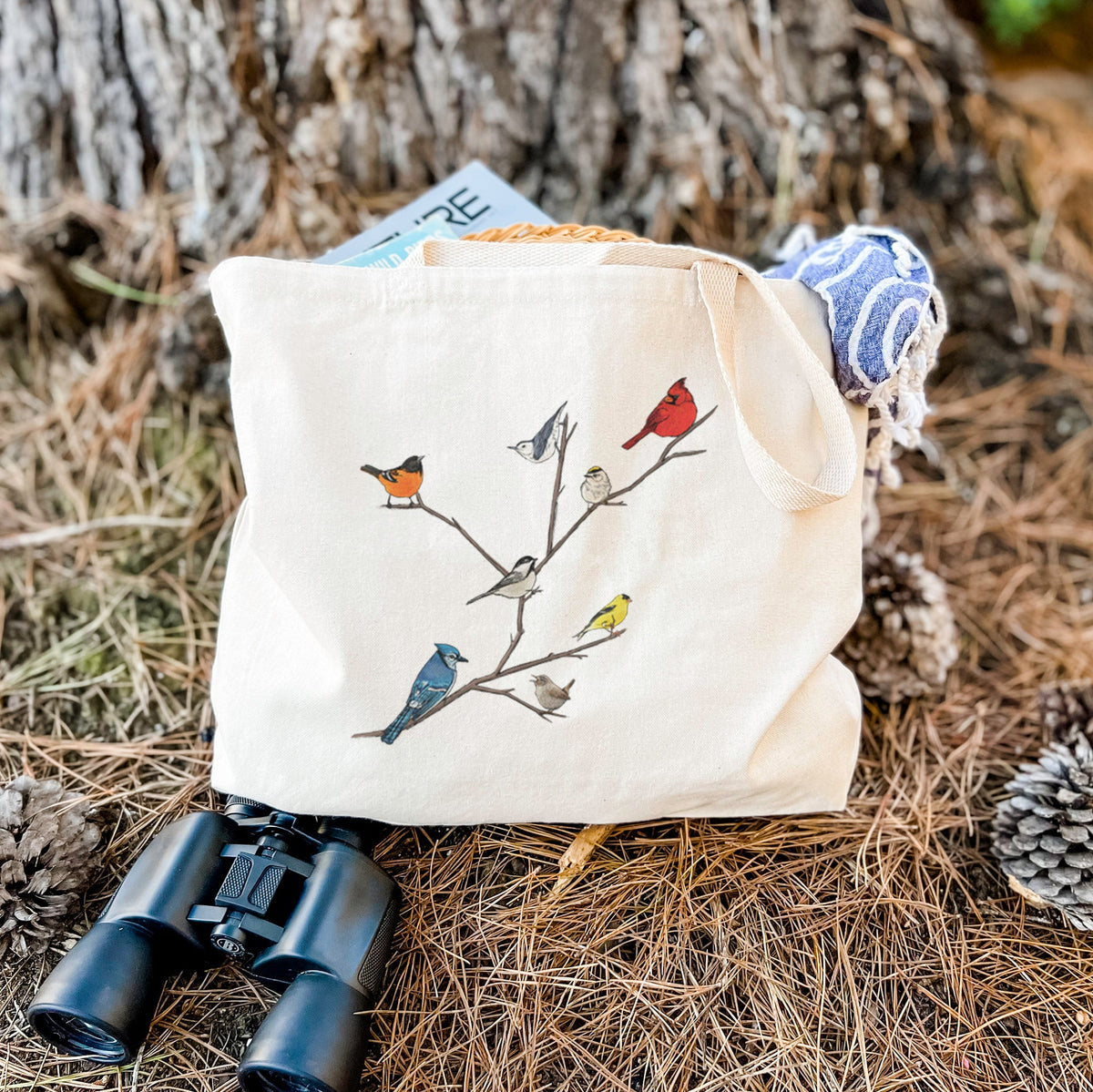 Backyard Birds Gathering - Tote Bag