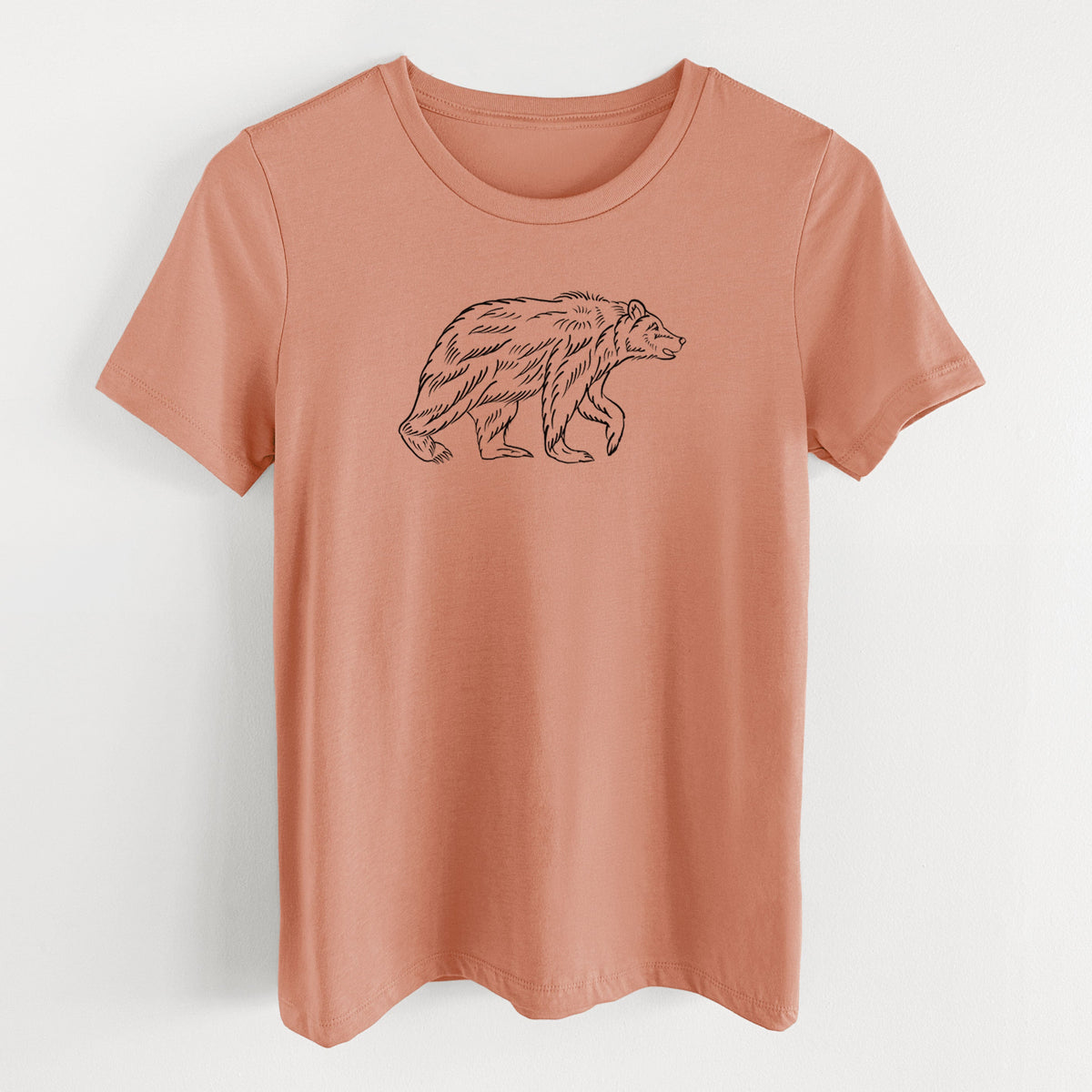 Brown Bear - Women's Lightweight Relaxed Fit 100% Cotton Crewneck
