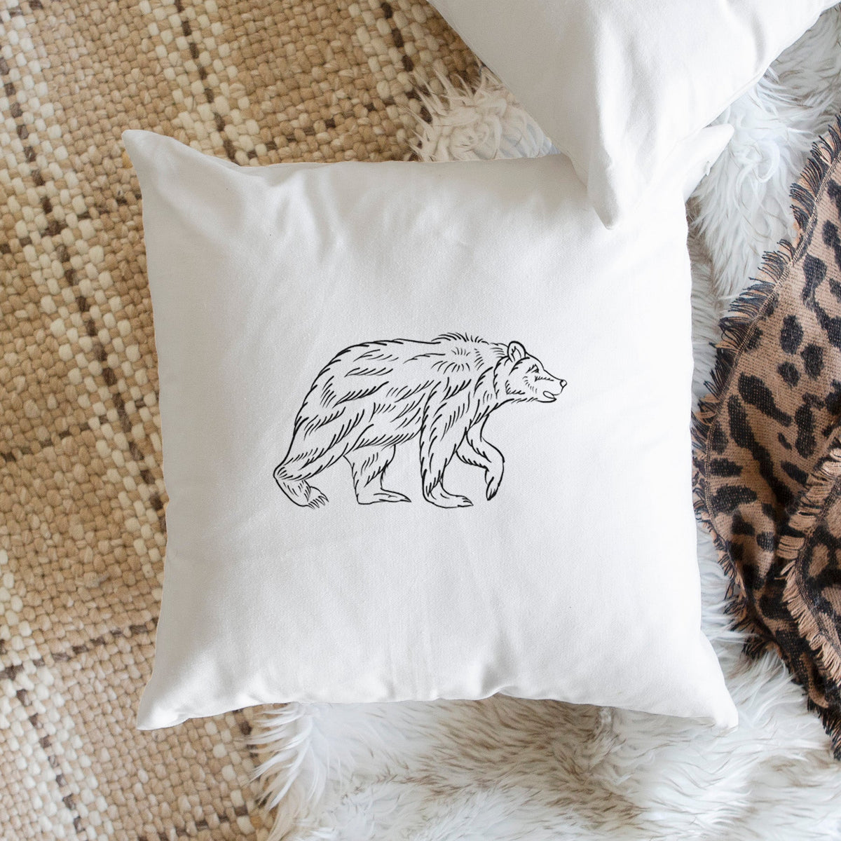 Brown Bear - Throw Pillow Cover