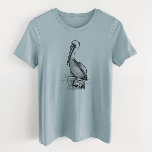 Pelecanus occidentalis - Brown Pelican - Women's Lightweight Relaxed Fit 100% Cotton Crewneck