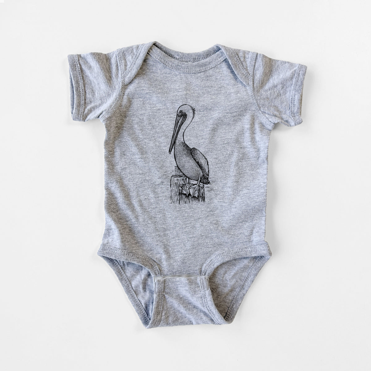 Pelecanus occidentalis - Brown Pelican - Baby Fine Jersey Bodysuit