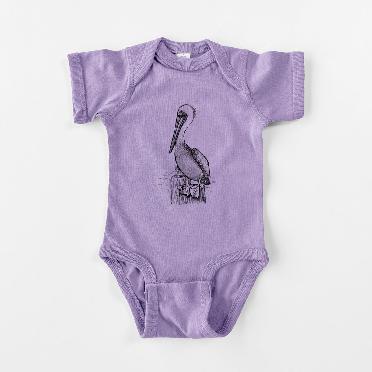 Pelecanus occidentalis - Brown Pelican - Baby Fine Jersey Bodysuit