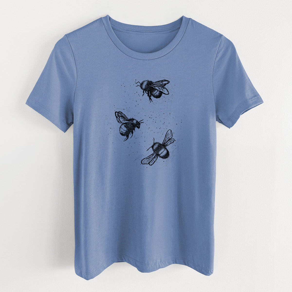 American Bumblebee Trio - Bombus Pensylvanicus - Women's Lightweight Relaxed Fit 100% Cotton Crewneck