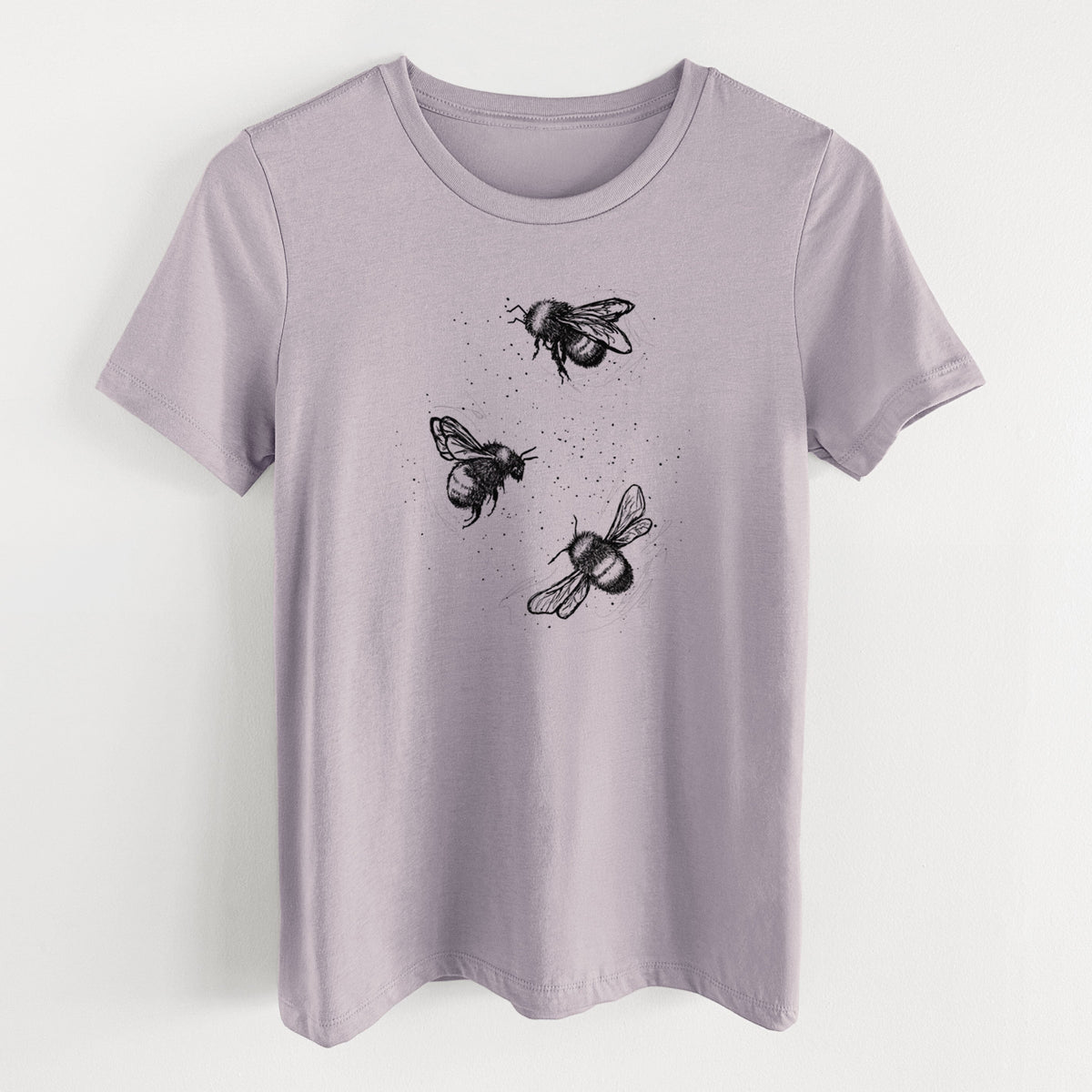 American Bumblebee Trio - Bombus Pensylvanicus - Women's Lightweight Relaxed Fit 100% Cotton Crewneck