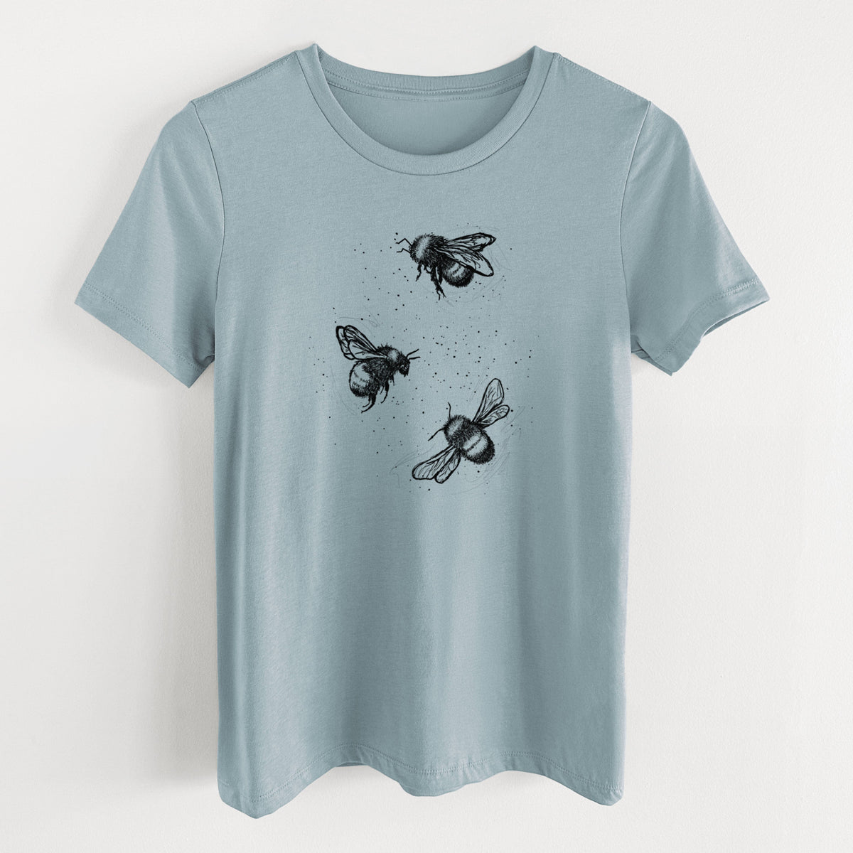 American Bumblebee Trio - Bombus Pensylvanicus - Women's Lightweight Relaxed Fit 100% Cotton Crewneck
