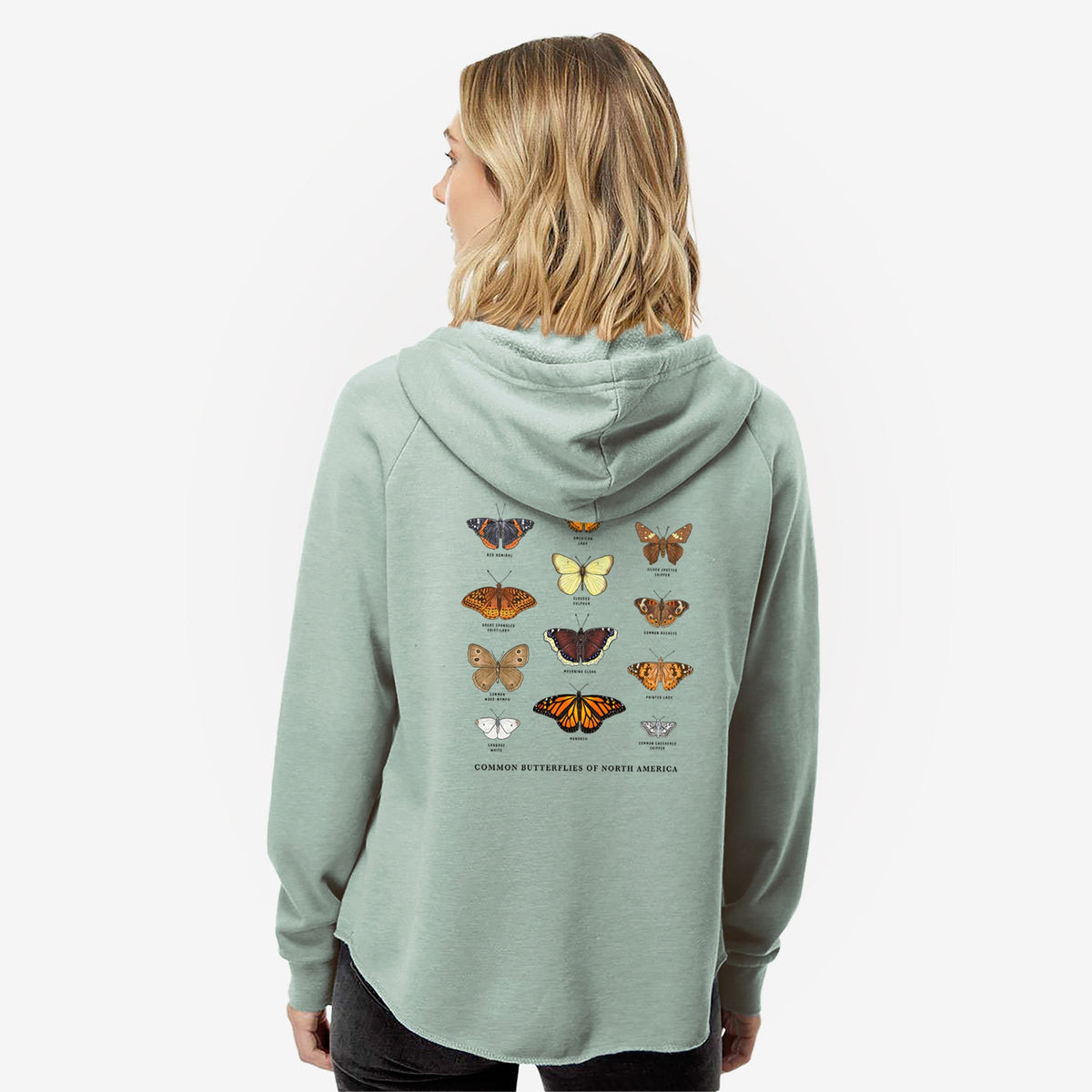 Common Butterflies of North America - Women's Cali Wave Zip-Up Sweatshirt