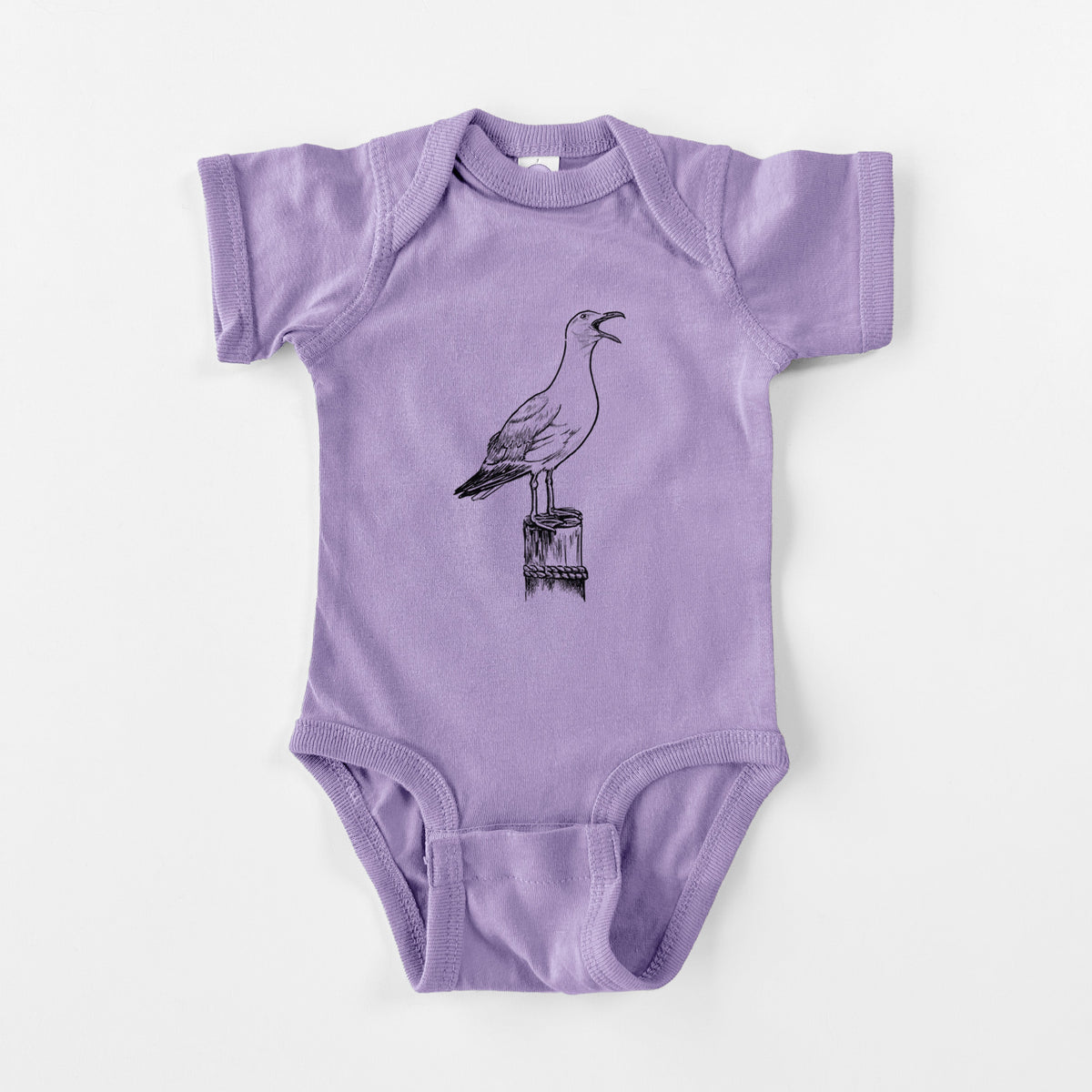 California Gull - Larus californicus - Baby Fine Jersey Bodysuit