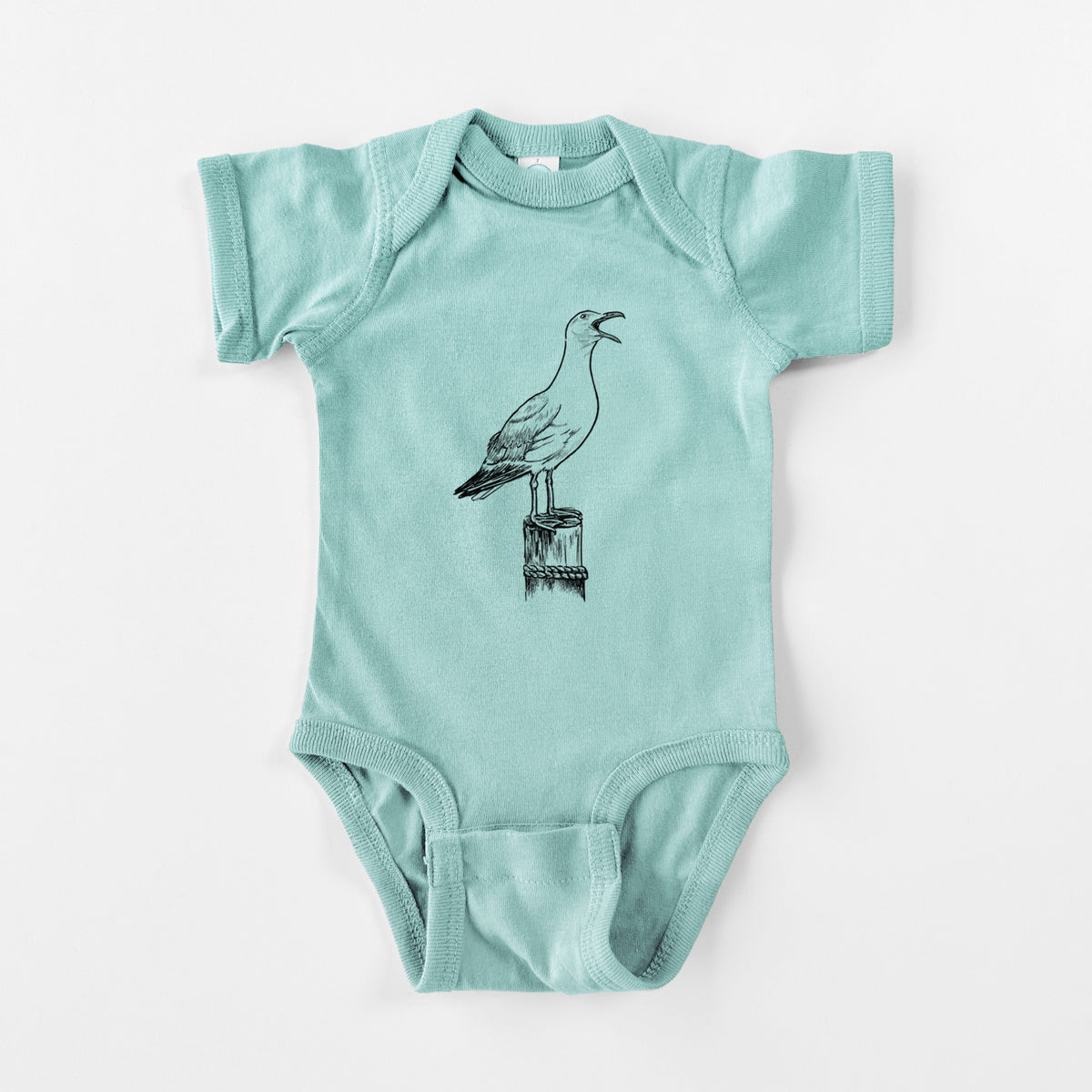 California Gull - Larus californicus - Baby Fine Jersey Bodysuit