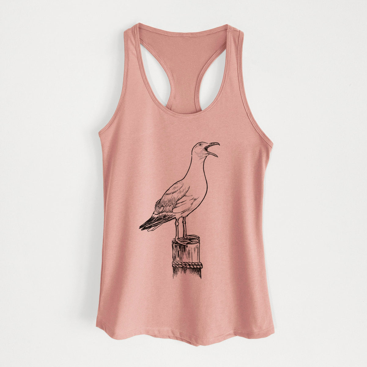 California Gull - Larus californicus - Women's Racerback Tanktop