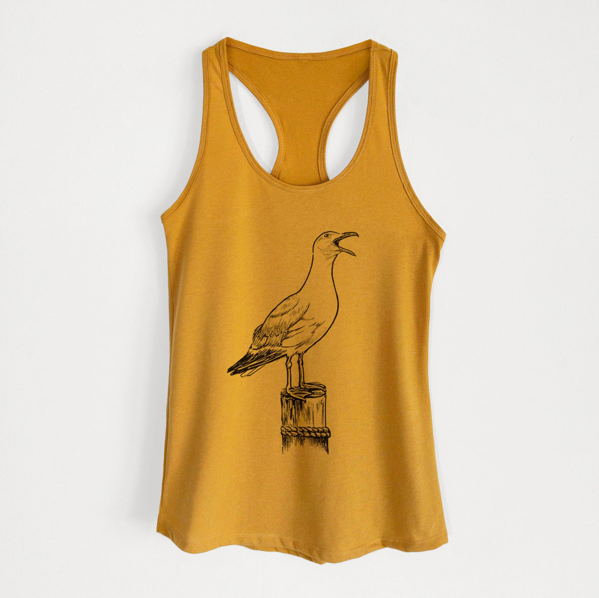 California Gull - Larus californicus - Women's Racerback Tanktop