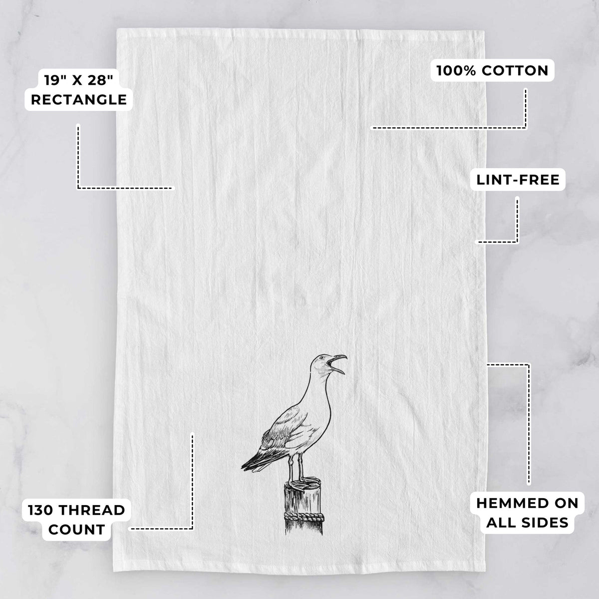 California Gull - Larus californicus Tea Towel