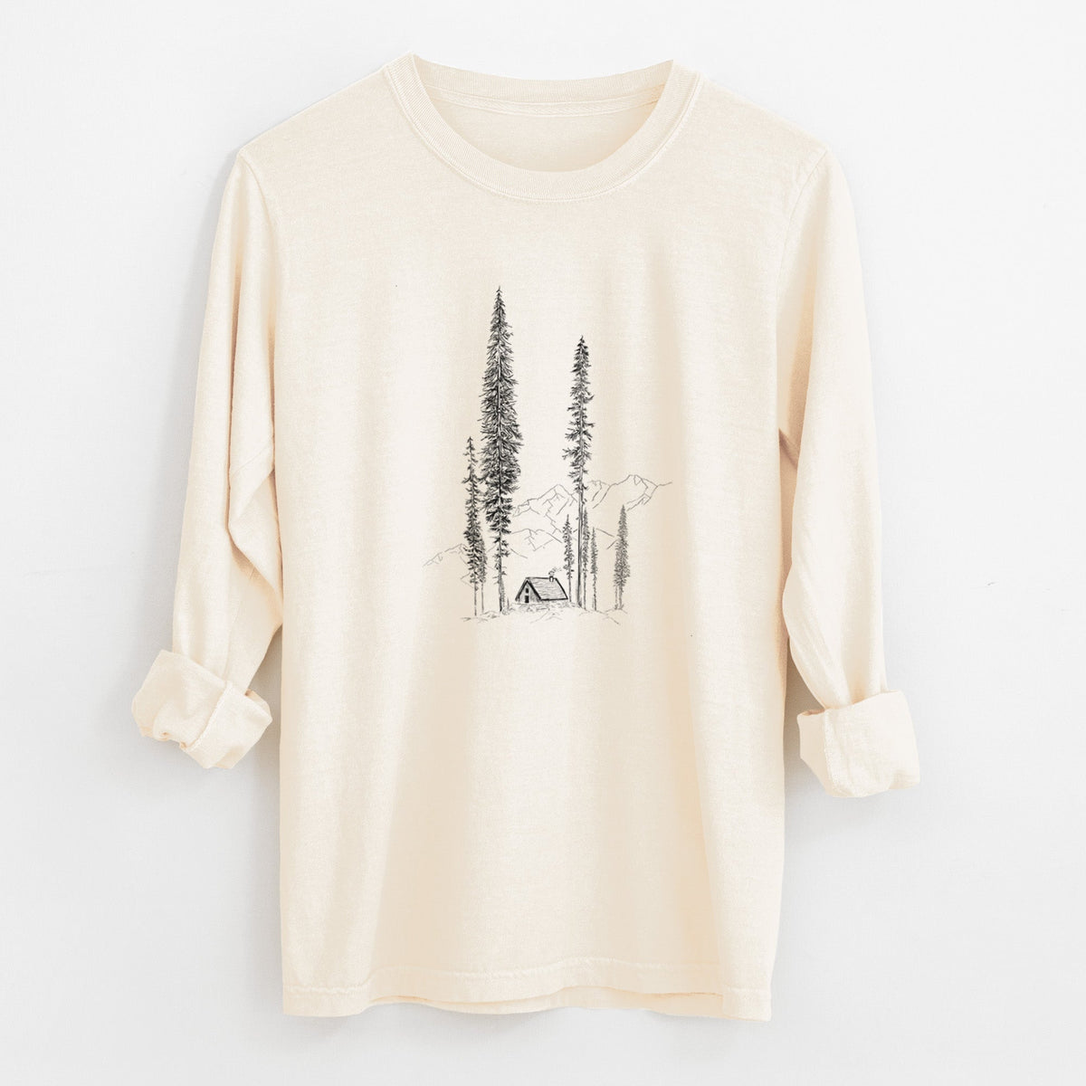 Mountain Pine Cabin Retreat - Unisex Comfort Colors 100% Cotton Long Sleeve