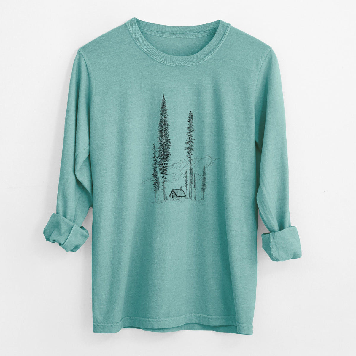 Mountain Pine Cabin Retreat - Unisex Comfort Colors 100% Cotton Long Sleeve