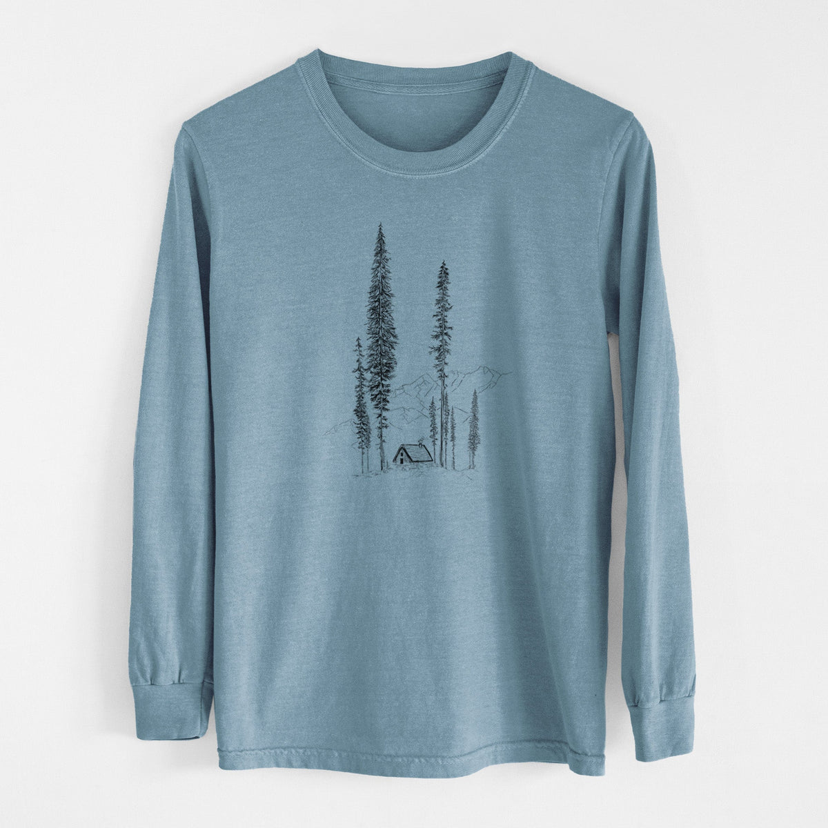Mountain Pine Cabin Retreat - Unisex Comfort Colors 100% Cotton Long Sleeve