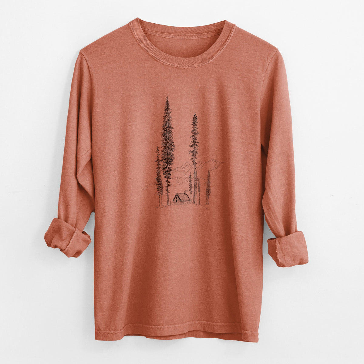 Mountain Pine Cabin Retreat - Unisex Comfort Colors 100% Cotton Long Sleeve
