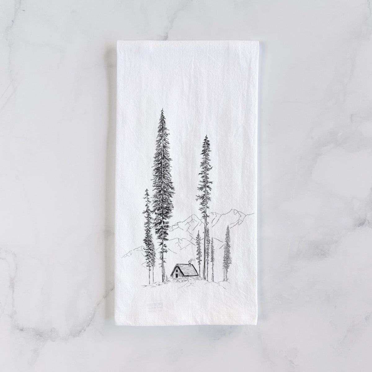 Mountain Pine Cabin Retreat Tea Towel