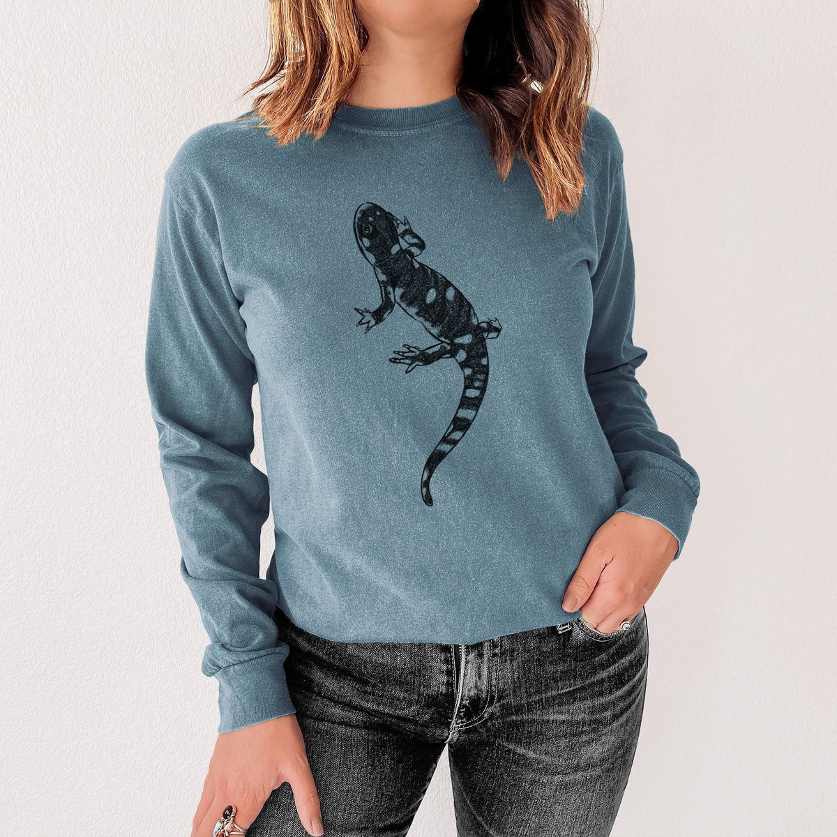 California Tiger Salamander - Ambystoma californiense - Unisex Comfort Colors 100% Cotton Long Sleeve