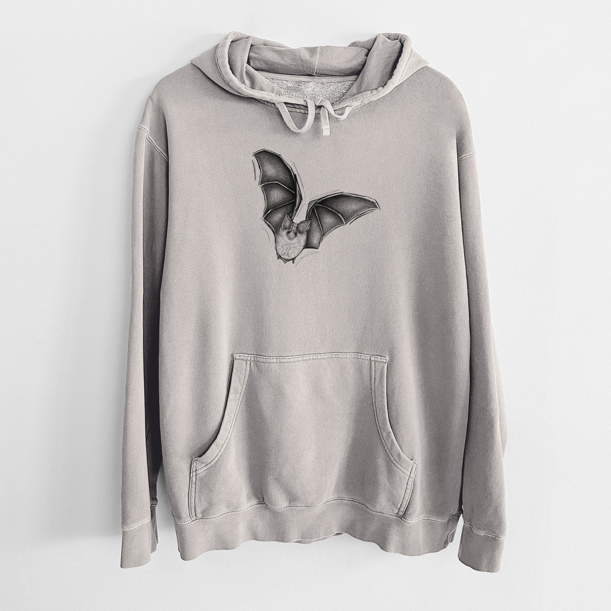 Macrotus californicus - California Leaf-nosed Bat - Unisex Pigment Dyed Hoodie