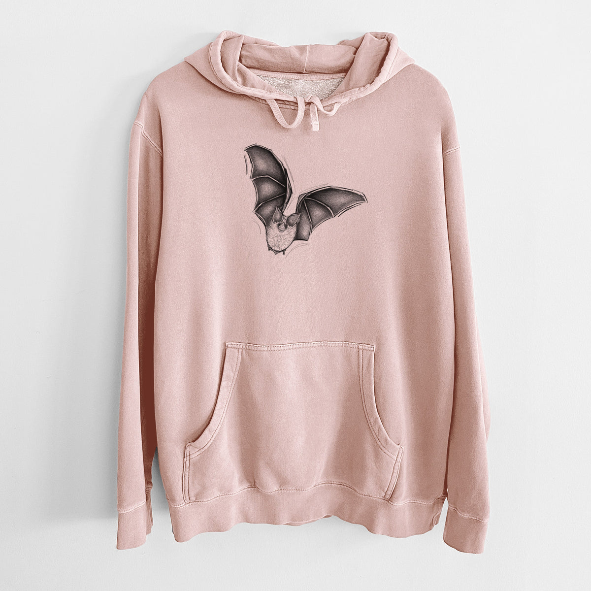 Macrotus californicus - California Leaf-nosed Bat - Unisex Pigment Dyed Hoodie