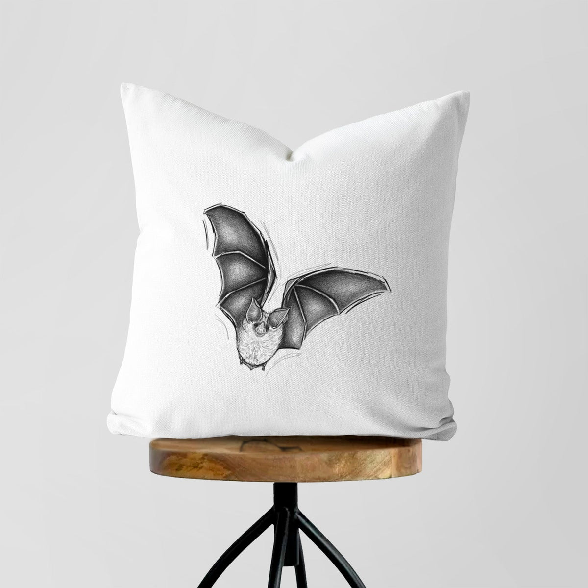 Macrotus californicus - California Leaf-nosed Bat - Throw Pillow Cover