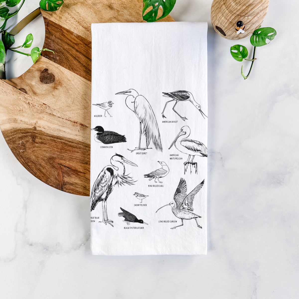 California Shorebirds Tea Towel