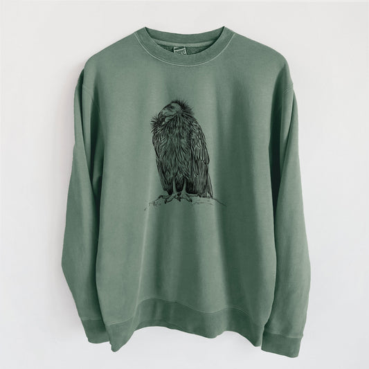 California Condor - Gymnogyps californianus - Unisex Pigment Dyed Crew Sweatshirt