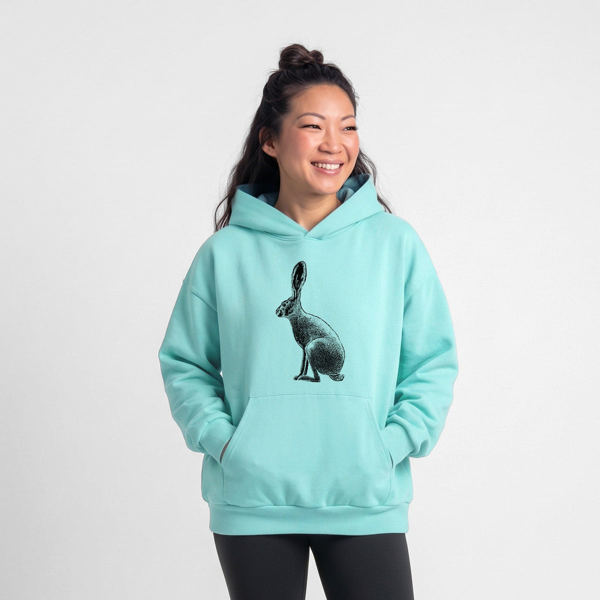 Wild California Hare - Black-tailed Jackrabbit  - Statement Midweight Hoodie