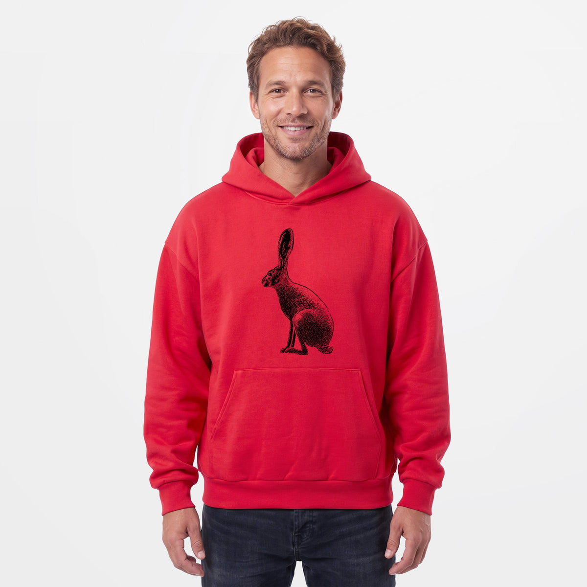 Wild California Hare - Black-tailed Jackrabbit  - Statement Midweight Hoodie