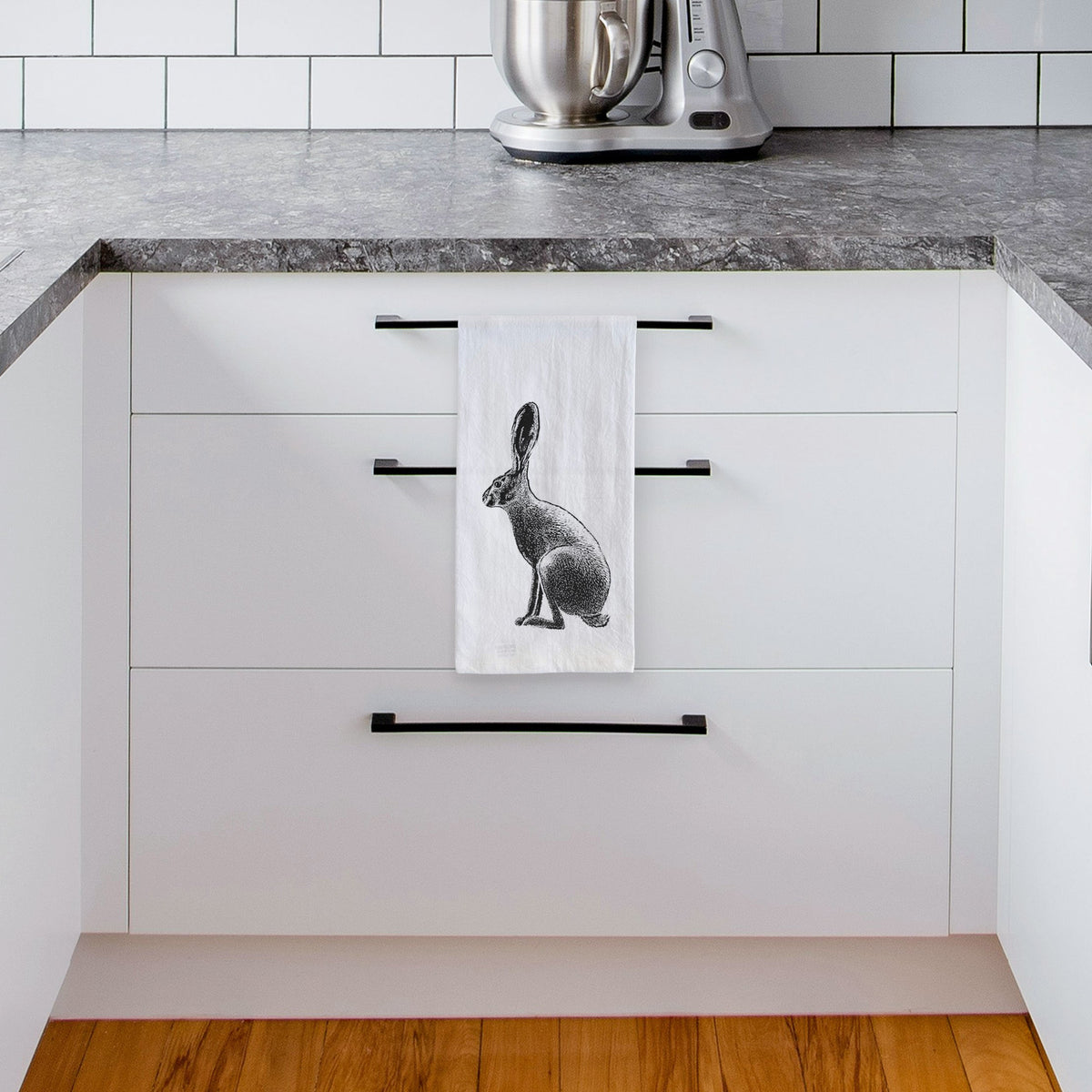 Wild California Hare - Black-tailed Jackrabbit Tea Towel