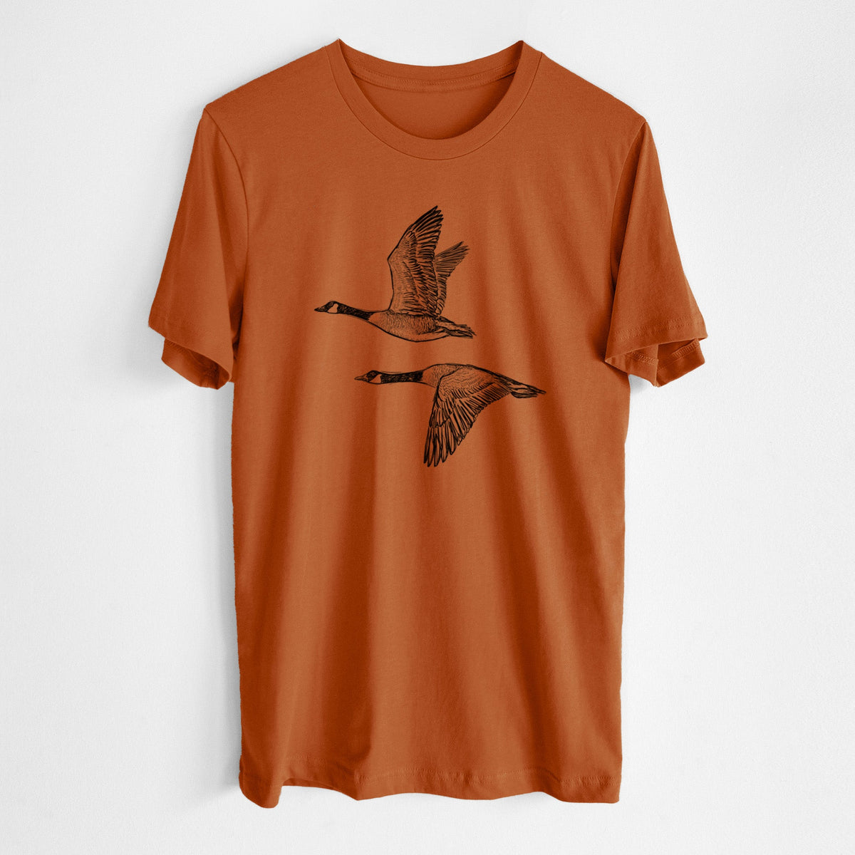 Canada Geese in Flight - Branta canadensis - Lightweight 100% Cotton Unisex Crewneck