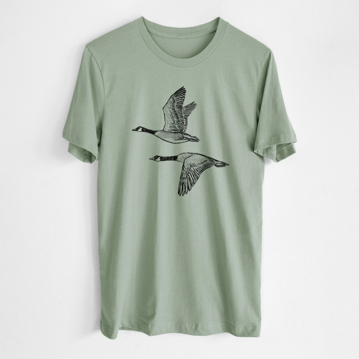Canada Geese in Flight - Branta canadensis - Lightweight 100% Cotton Unisex Crewneck