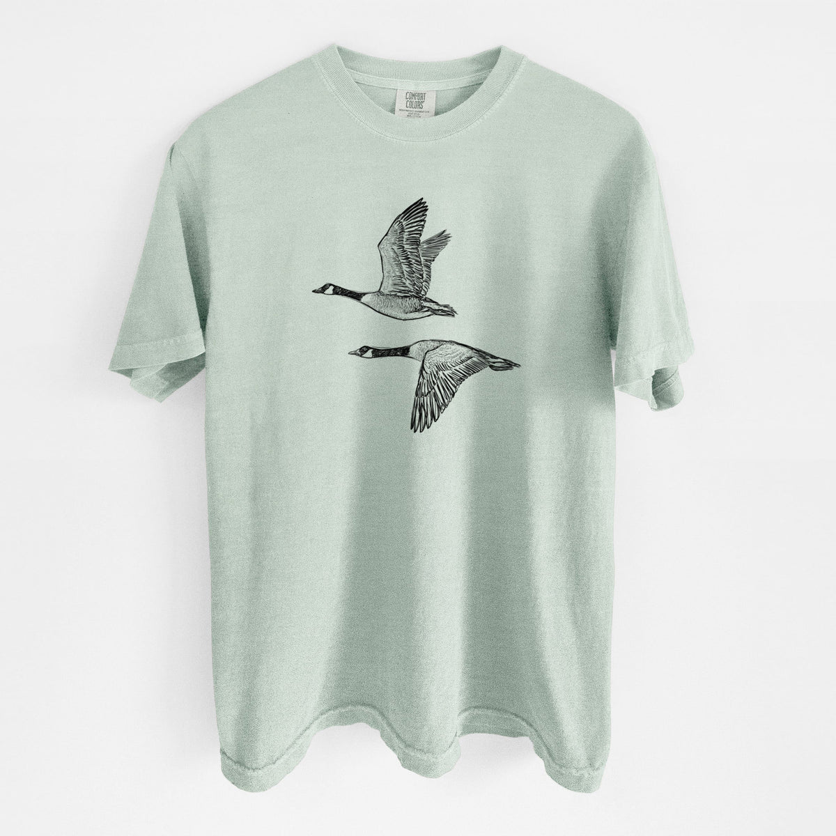 Canada Geese in Flight - Branta canadensis - Unisex Comfort Colors Garment-Dyed Heavyweight T-shirt
