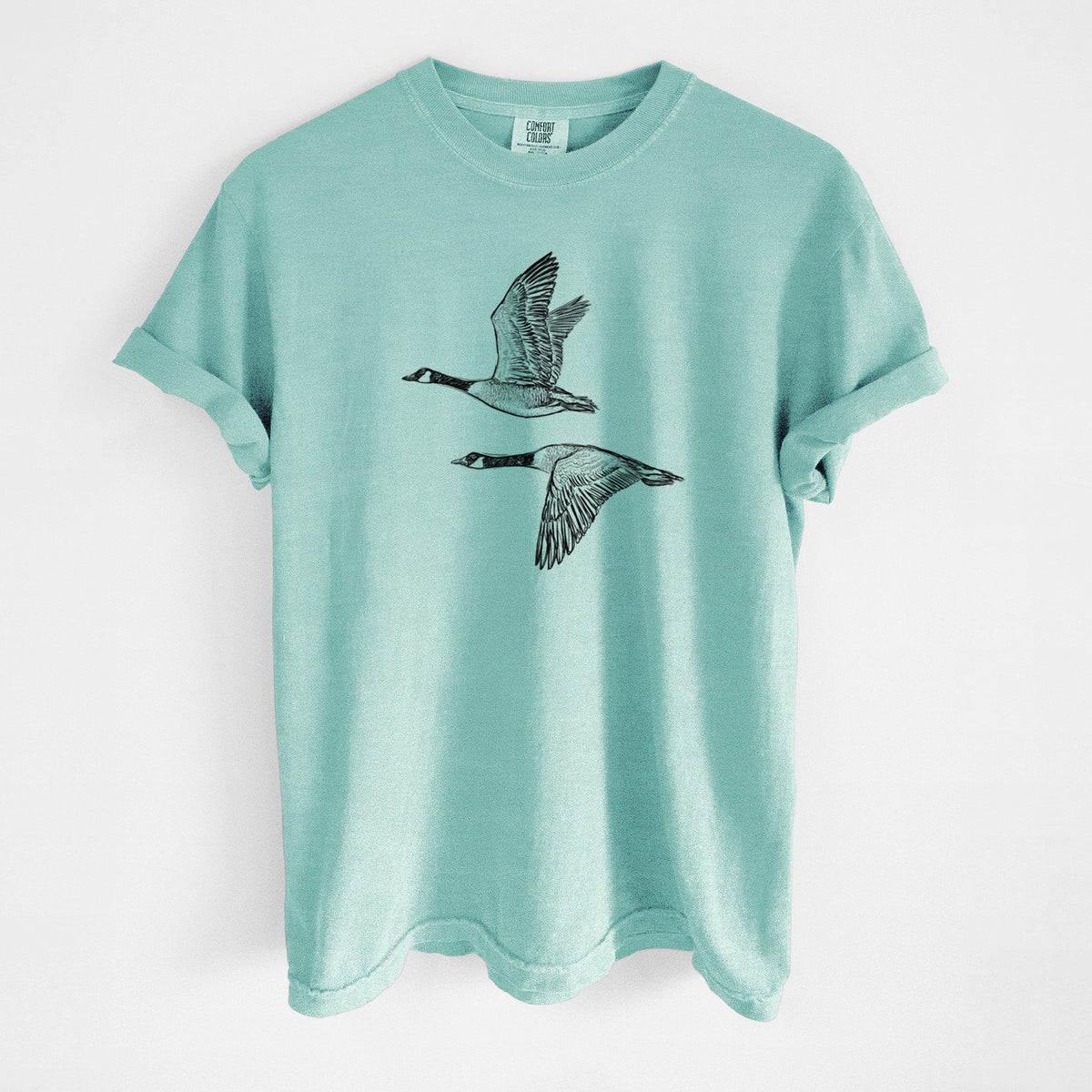 Canada Geese in Flight - Branta canadensis - Unisex Comfort Colors Garment-Dyed Heavyweight T-shirt