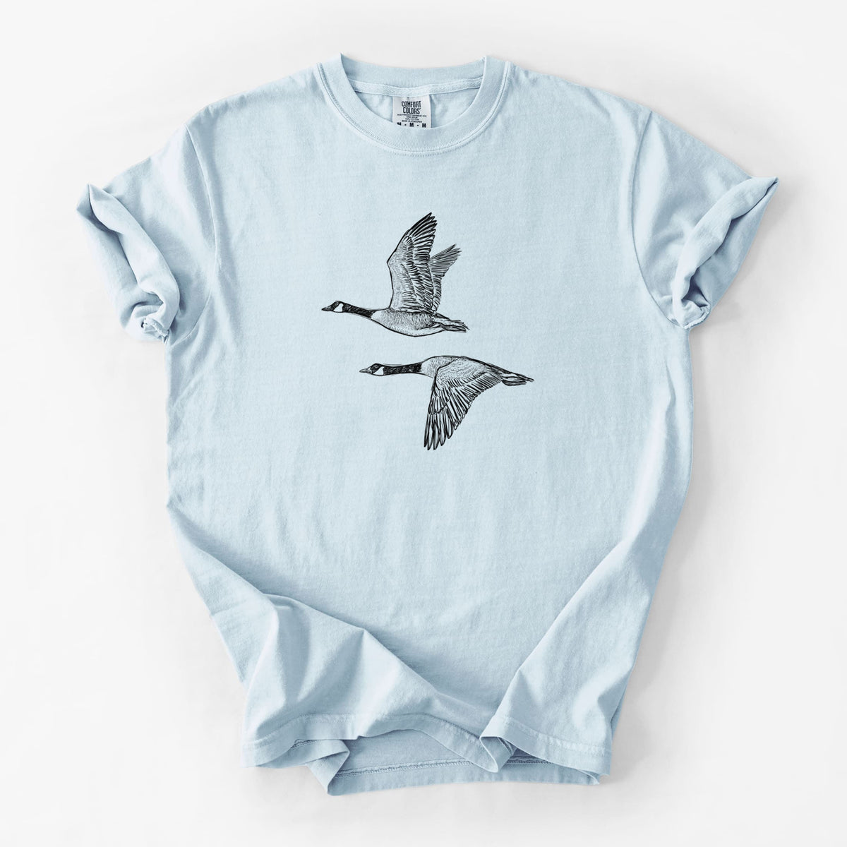 Canada Geese in Flight - Branta canadensis - Unisex Comfort Colors Garment-Dyed Heavyweight T-shirt