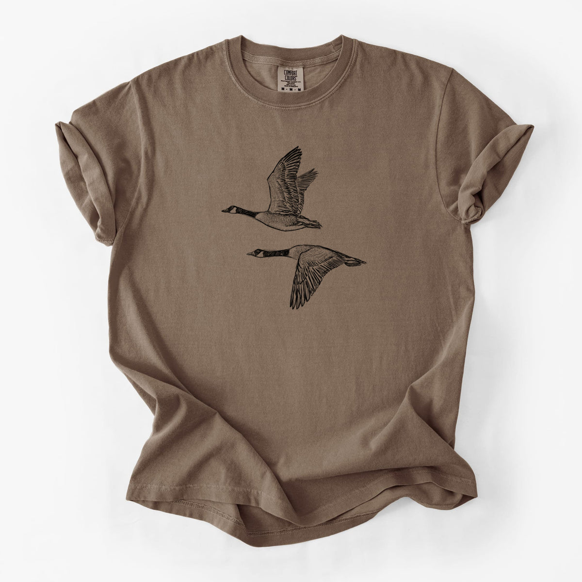 Canada Geese in Flight - Branta canadensis - Unisex Comfort Colors Garment-Dyed Heavyweight T-shirt