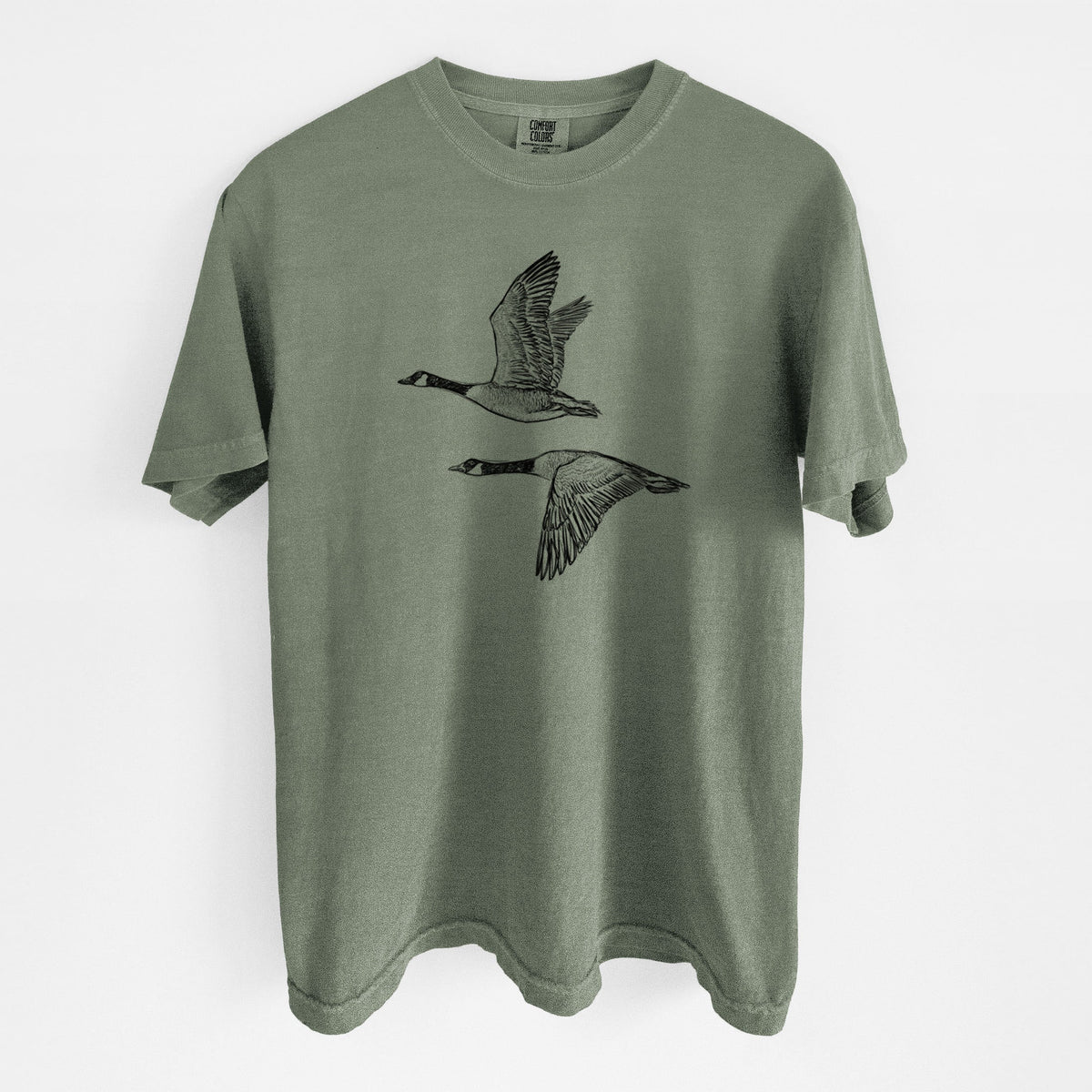 Canada Geese in Flight - Branta canadensis - Unisex Comfort Colors Garment-Dyed Heavyweight T-shirt