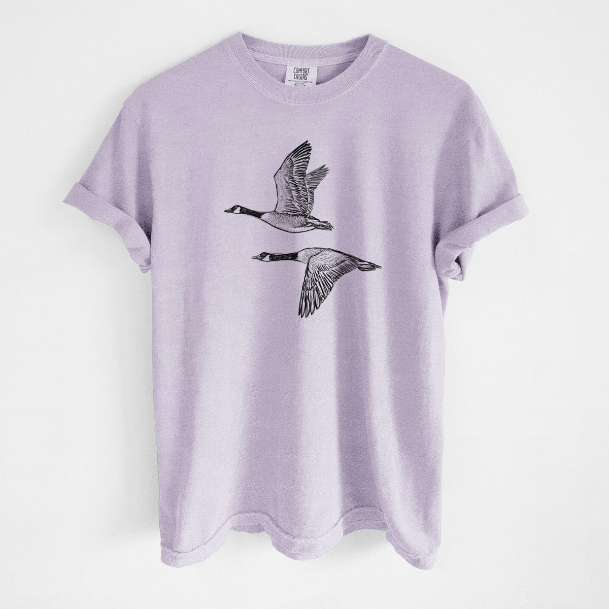 Canada Geese in Flight - Branta canadensis - Unisex Comfort Colors Garment-Dyed Heavyweight T-shirt