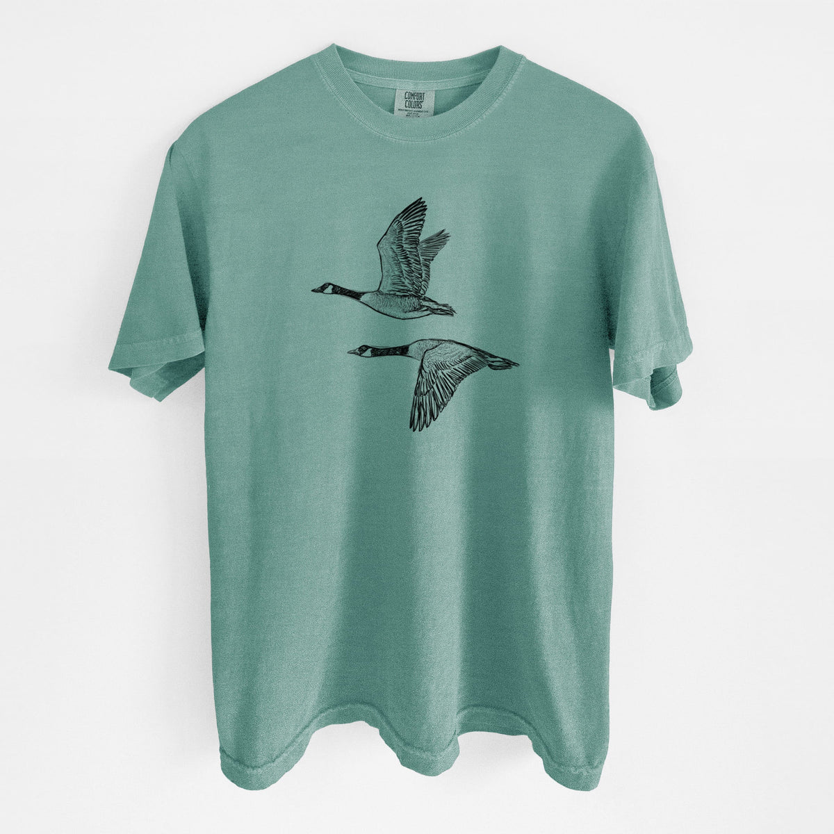 Canada Geese in Flight - Branta canadensis - Unisex Comfort Colors Garment-Dyed Heavyweight T-shirt