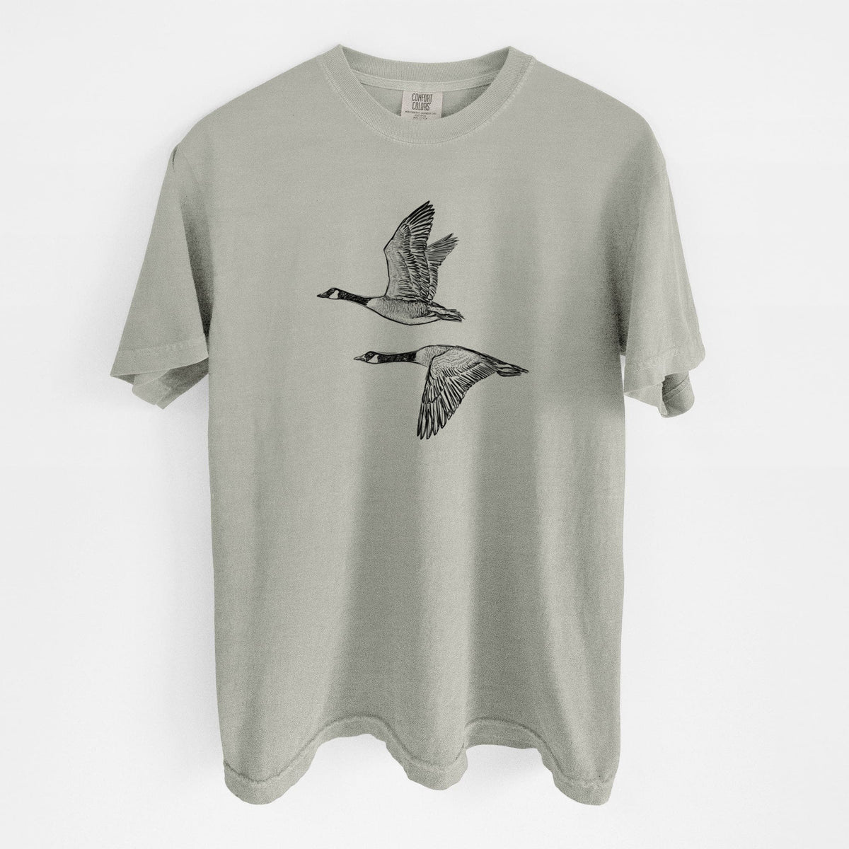 Canada Geese in Flight - Branta canadensis - Unisex Comfort Colors Garment-Dyed Heavyweight T-shirt