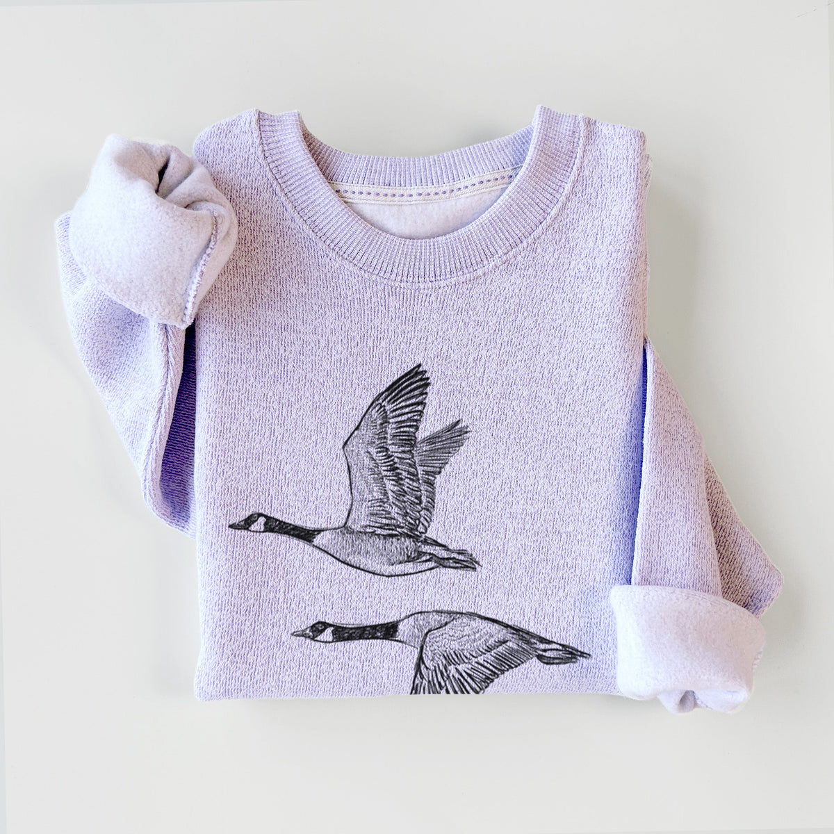 Canada Geese in Flight - Branta canadensis - Knit Sweatshirt