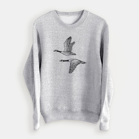 Canada Geese in Flight - Branta canadensis - Knit Sweatshirt