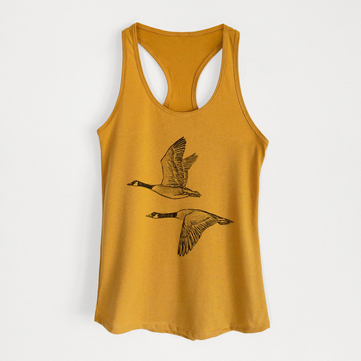 Canada Geese in Flight - Branta canadensis - Women's Racerback Tanktop