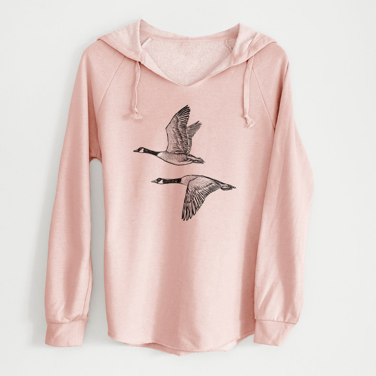 Canada Geese in Flight - Branta canadensis - Cali Wave Hooded Sweatshirt
