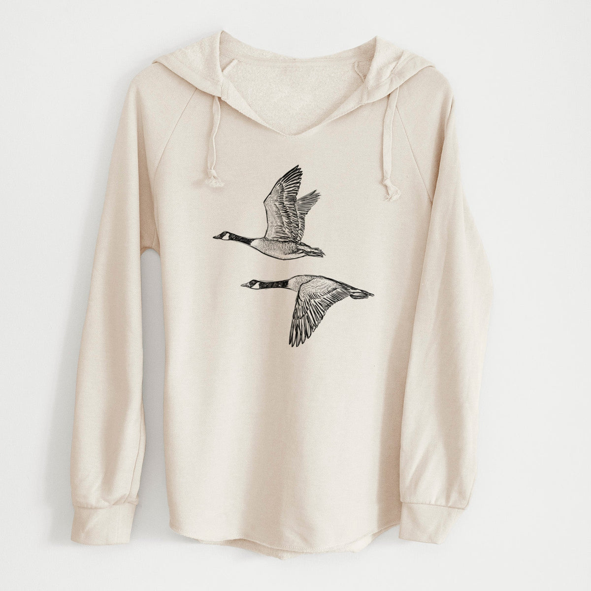 Canada Geese in Flight - Branta canadensis - Cali Wave Hooded Sweatshirt