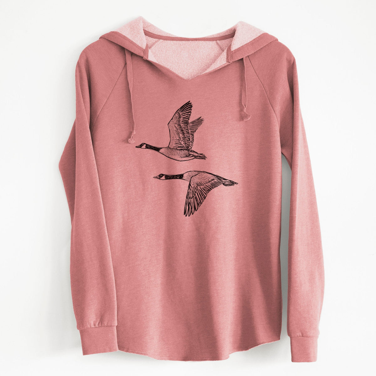Canada Geese in Flight - Branta canadensis - Cali Wave Hooded Sweatshirt